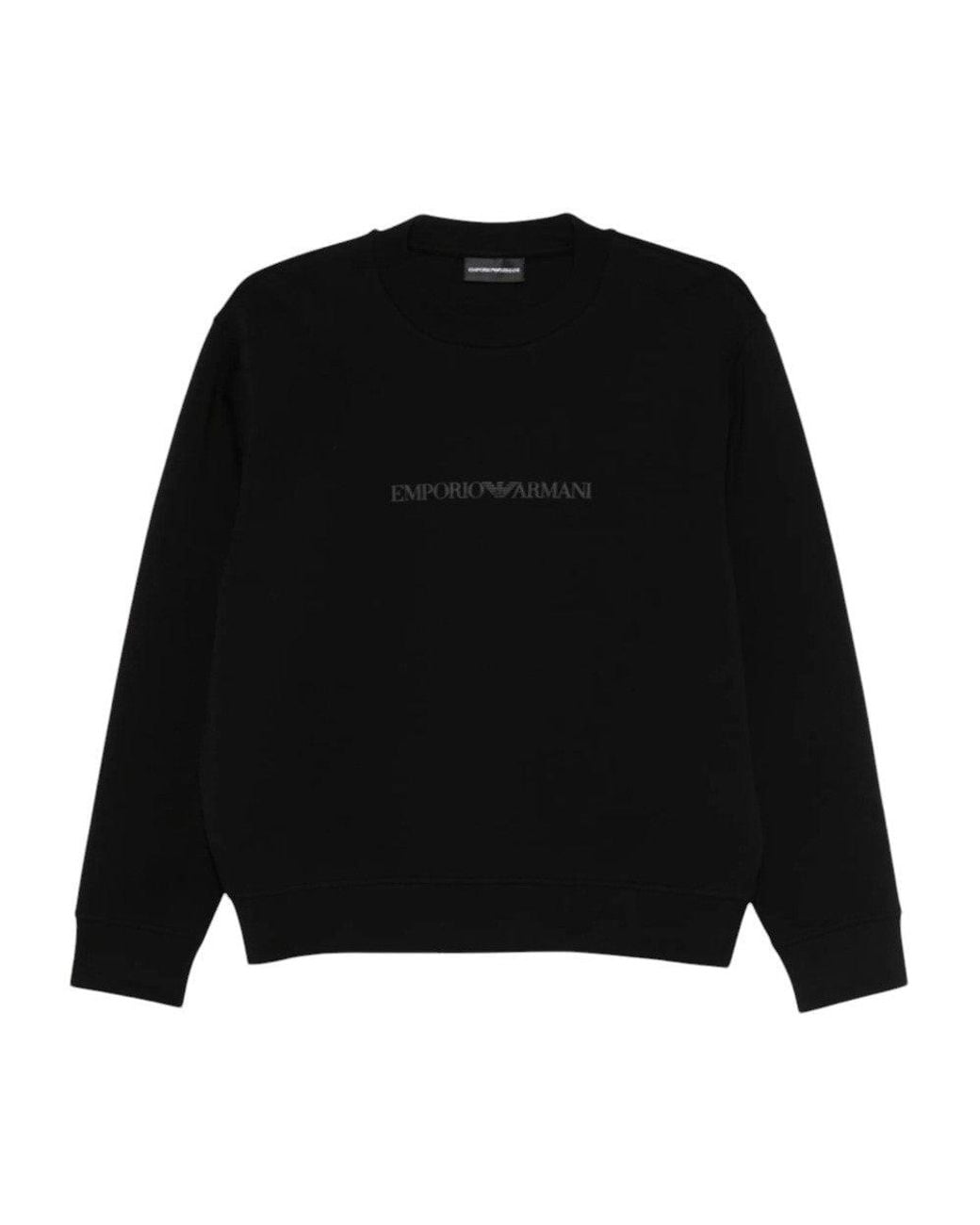 Emporio Armani Black Crew Neck Sweatshirt for men