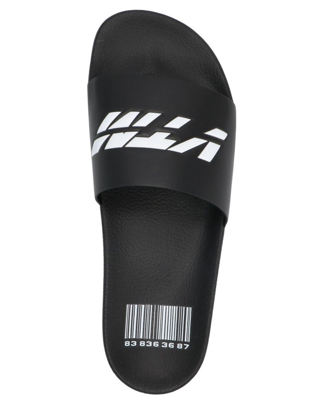 Vetements Black Logo Slides for men