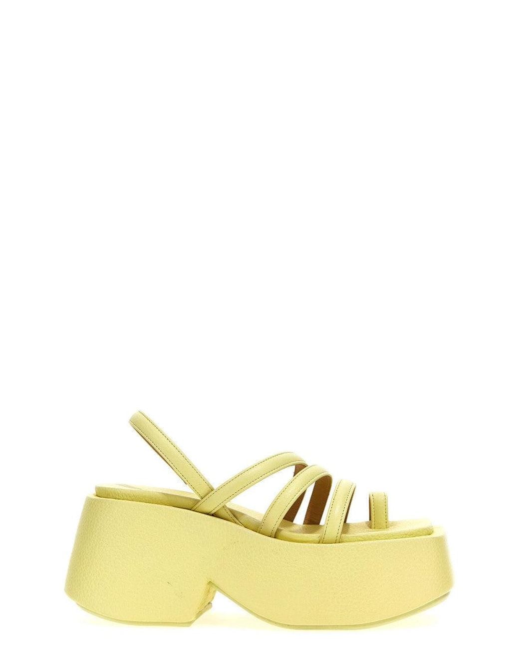 Marsèll Yellow Open Toe Sandals