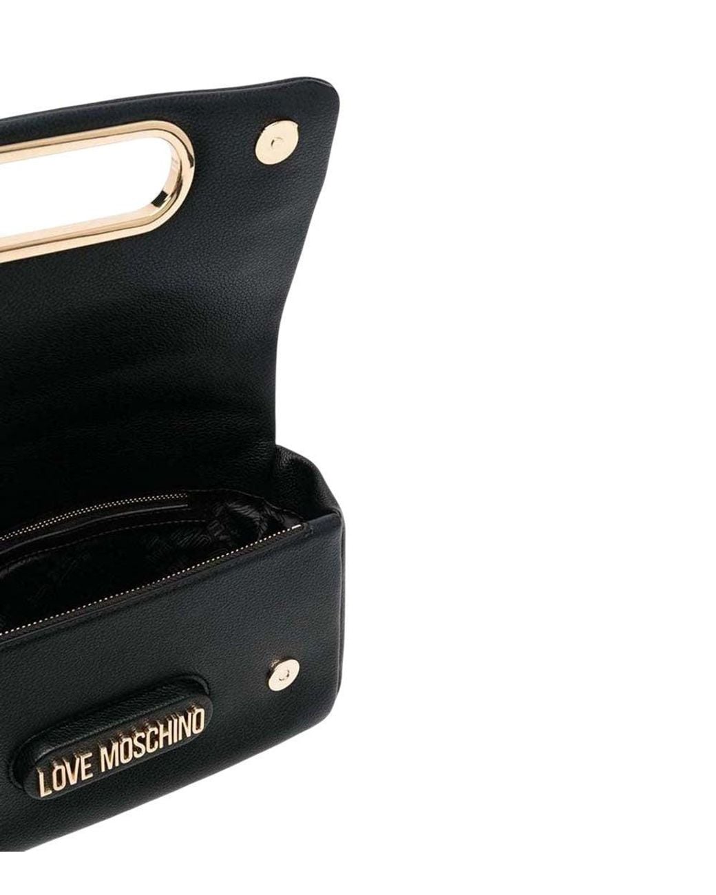 Love Moschino Black Logo Small Shoulder Bag