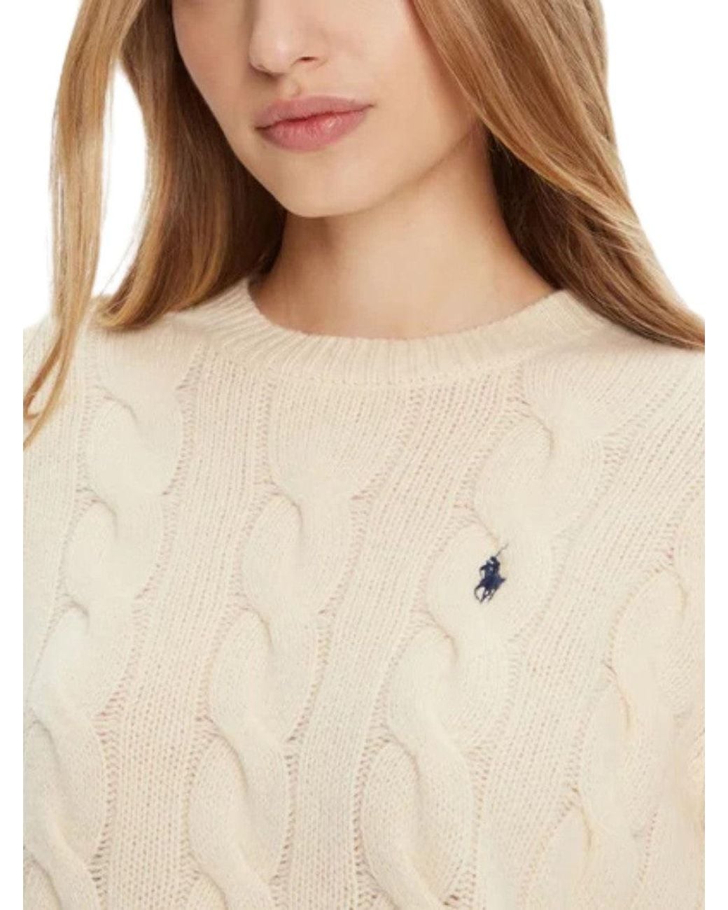 Polo Ralph Lauren Natural Knitted Crew Neck Sweater