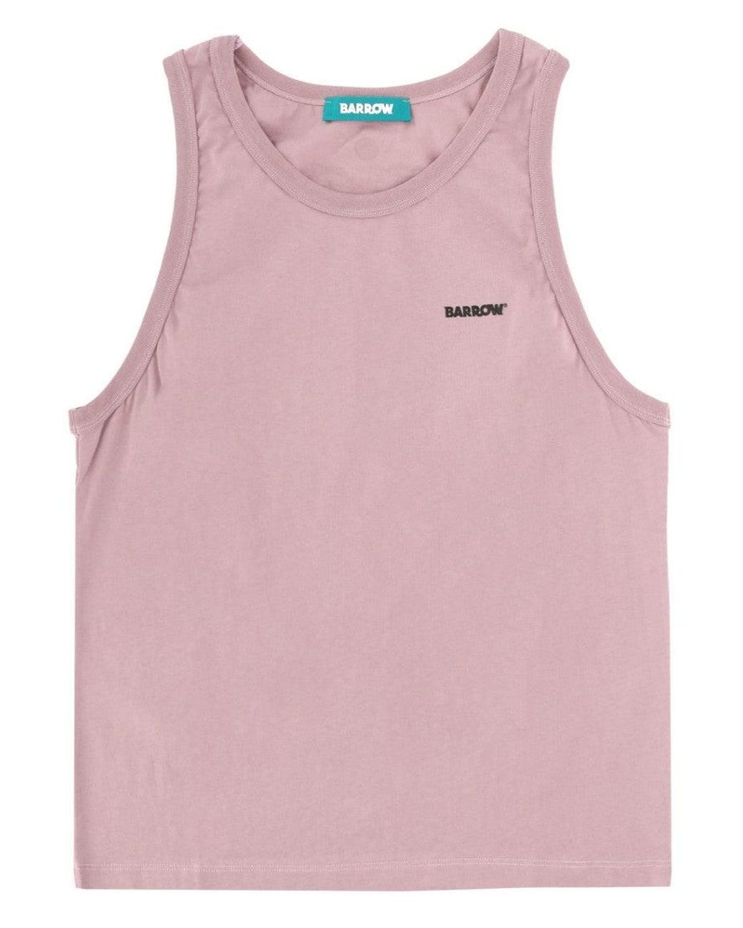 Barrow Pink Logo Tank Top for men