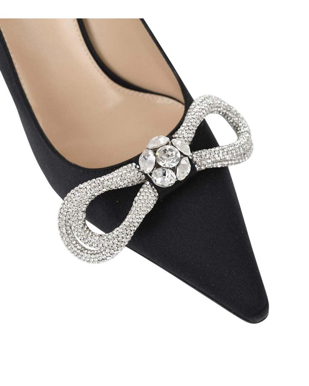 Mach & Mach Blue Embellished Maxi Bow Pumps
