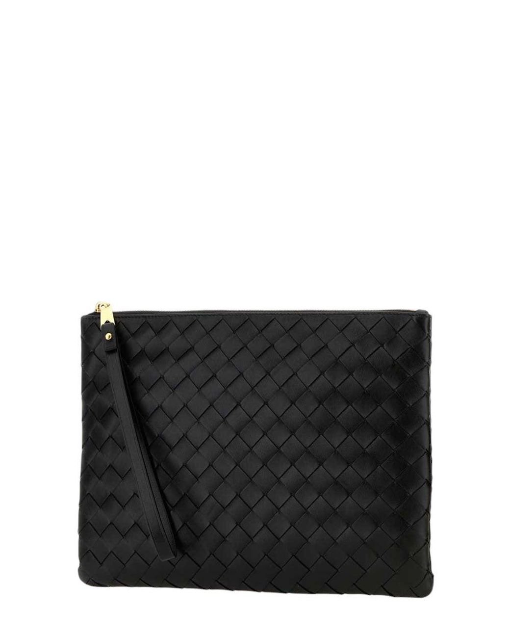 Bottega Veneta Black Intrecciato Clutch