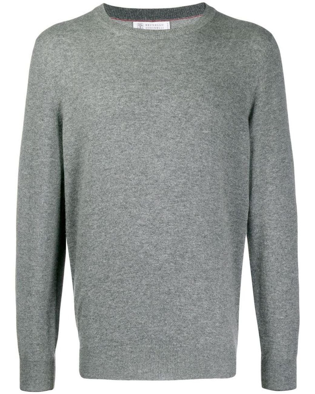 Brunello Cucinelli Gray Cashmere Sweater for men