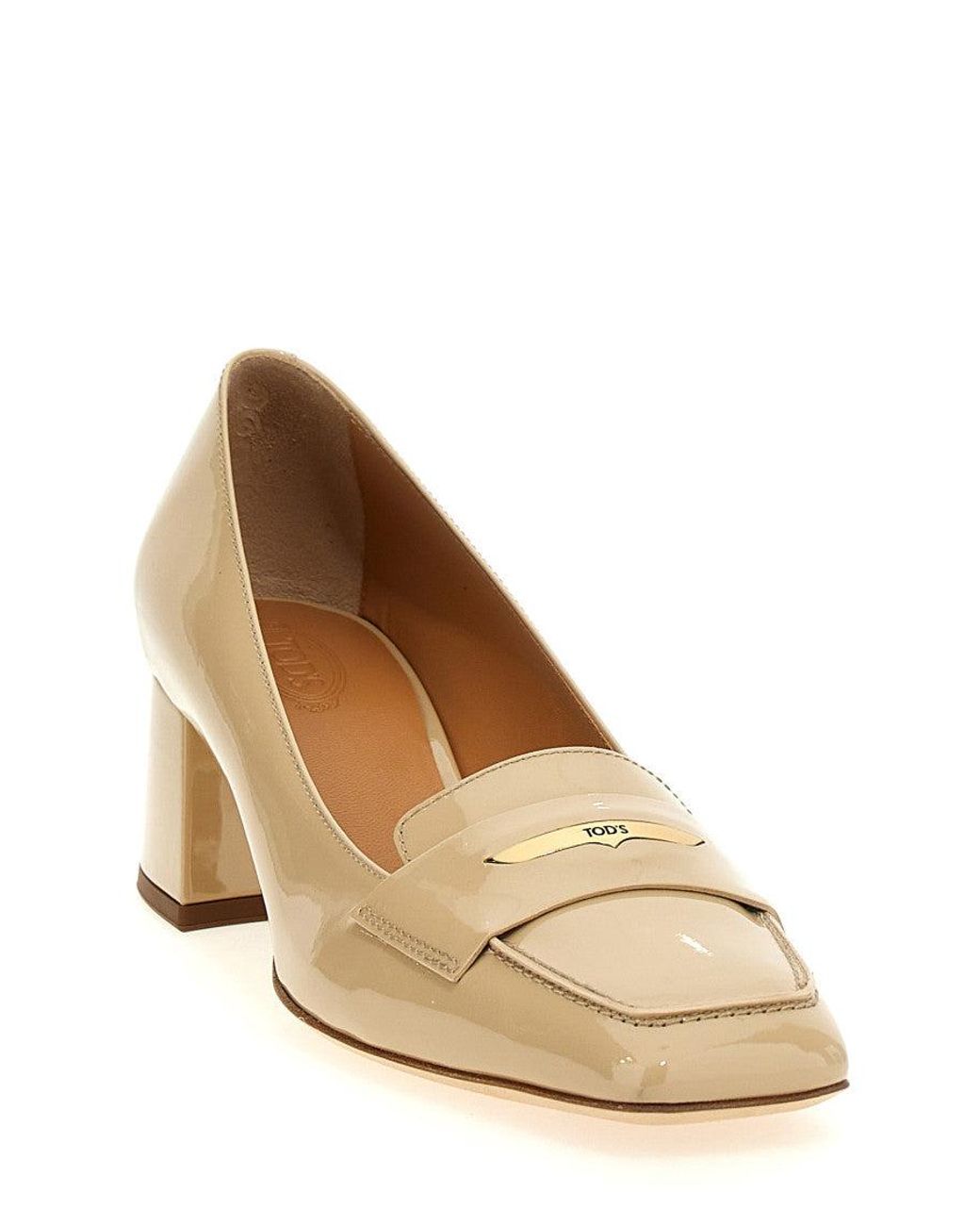 Tod's Natural Square Toe Pumps