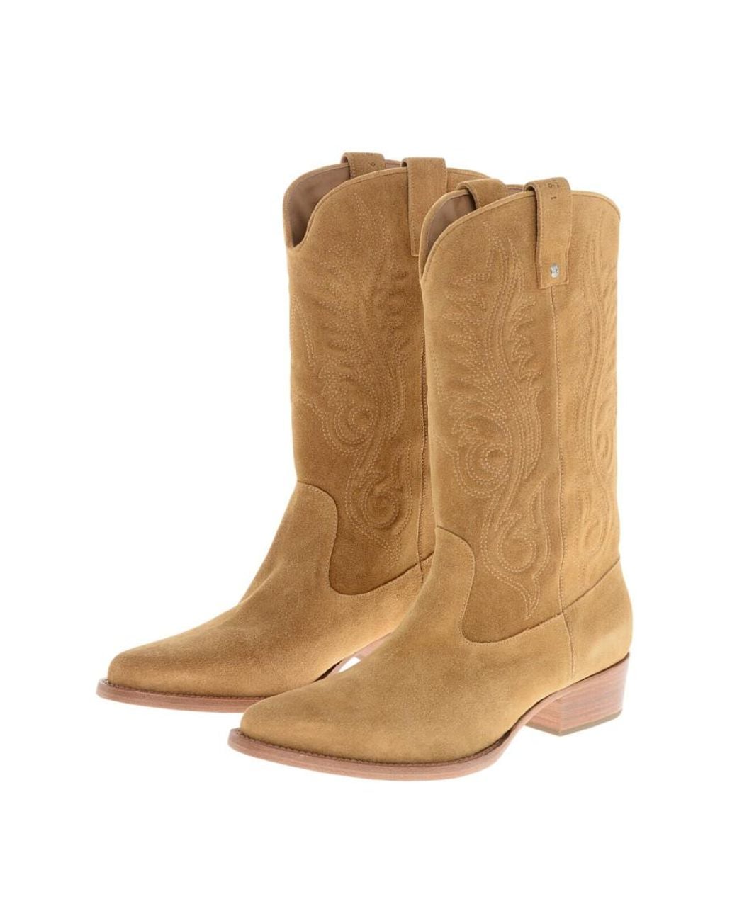 1989 STUDIO Brown Suede Texan Boots for men