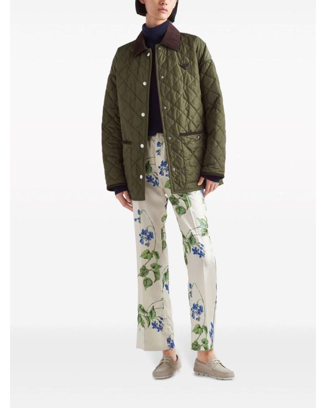 Prada Multicolor Pantalone Twill Viola