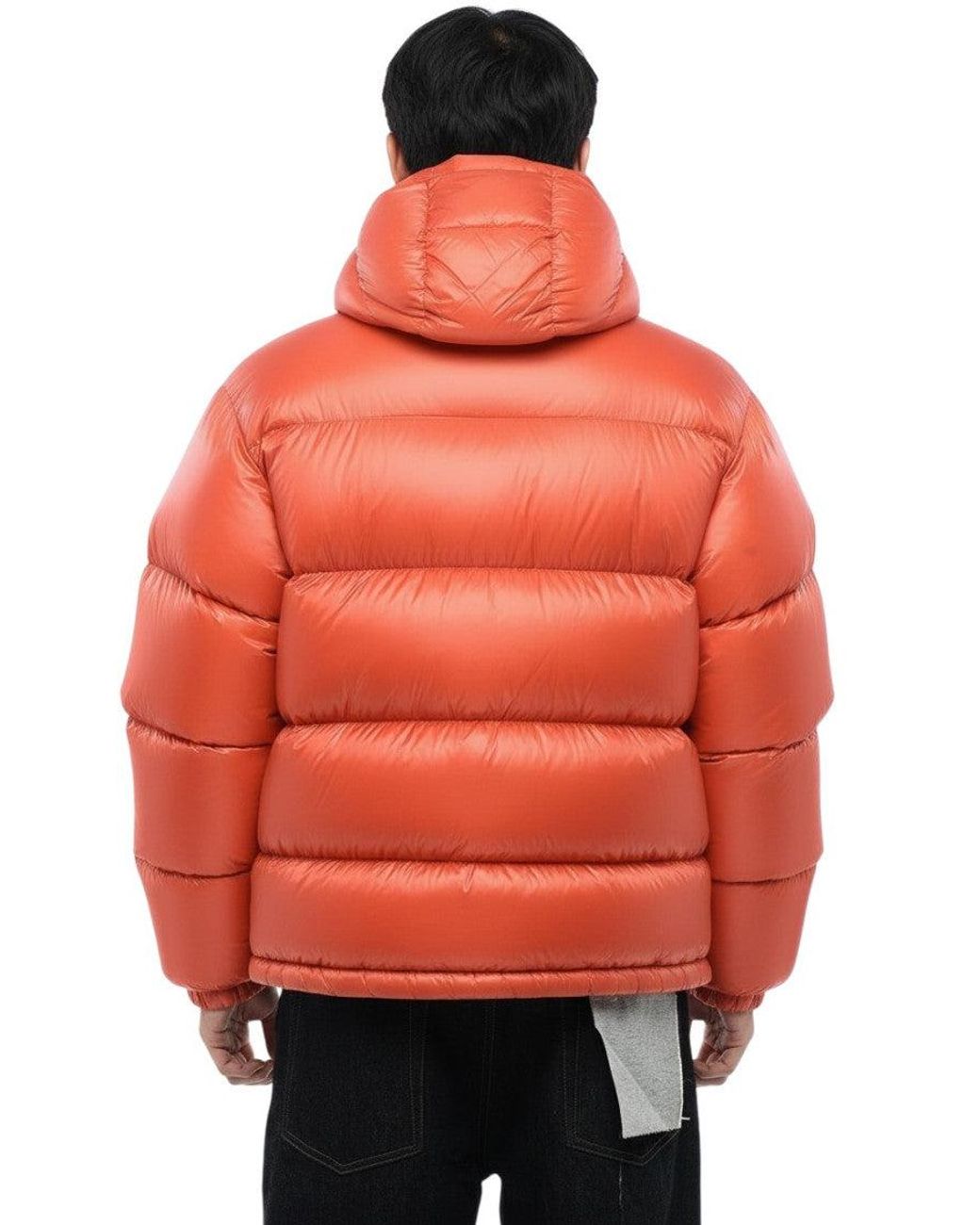 Jil Sander Red Quilted Hood Jacket for men