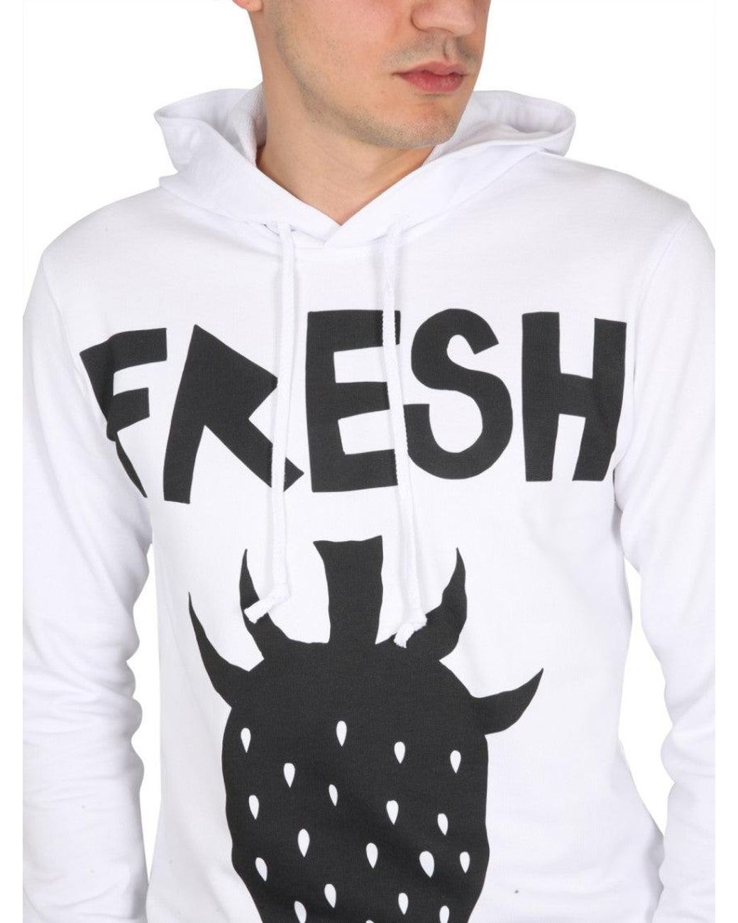 Comme des Garçons White Graphic Hood Sweatshirts for men