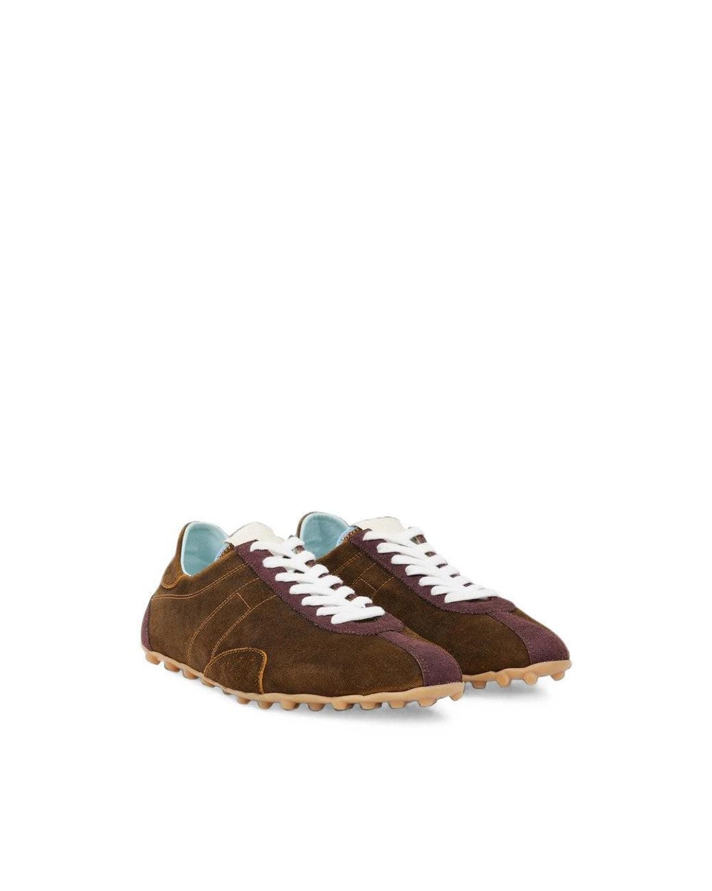 Maison Margiela Brown Color Block Signature Sneakers for men