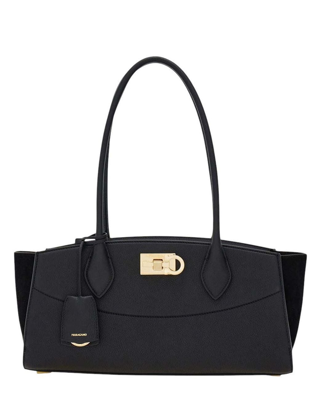 Ferragamo Black Studio Soft Medium Shoulder Bag