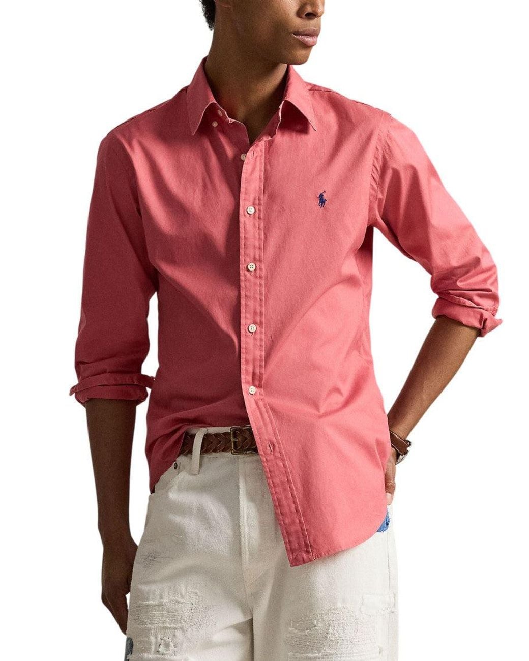 Polo Ralph Lauren Pink Regular Logo Shirt for men