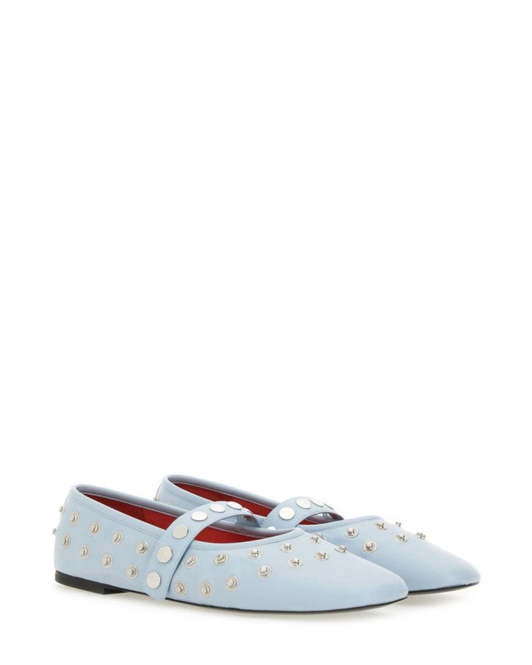 Stella McCartney White Light Studded Ballet Flats
