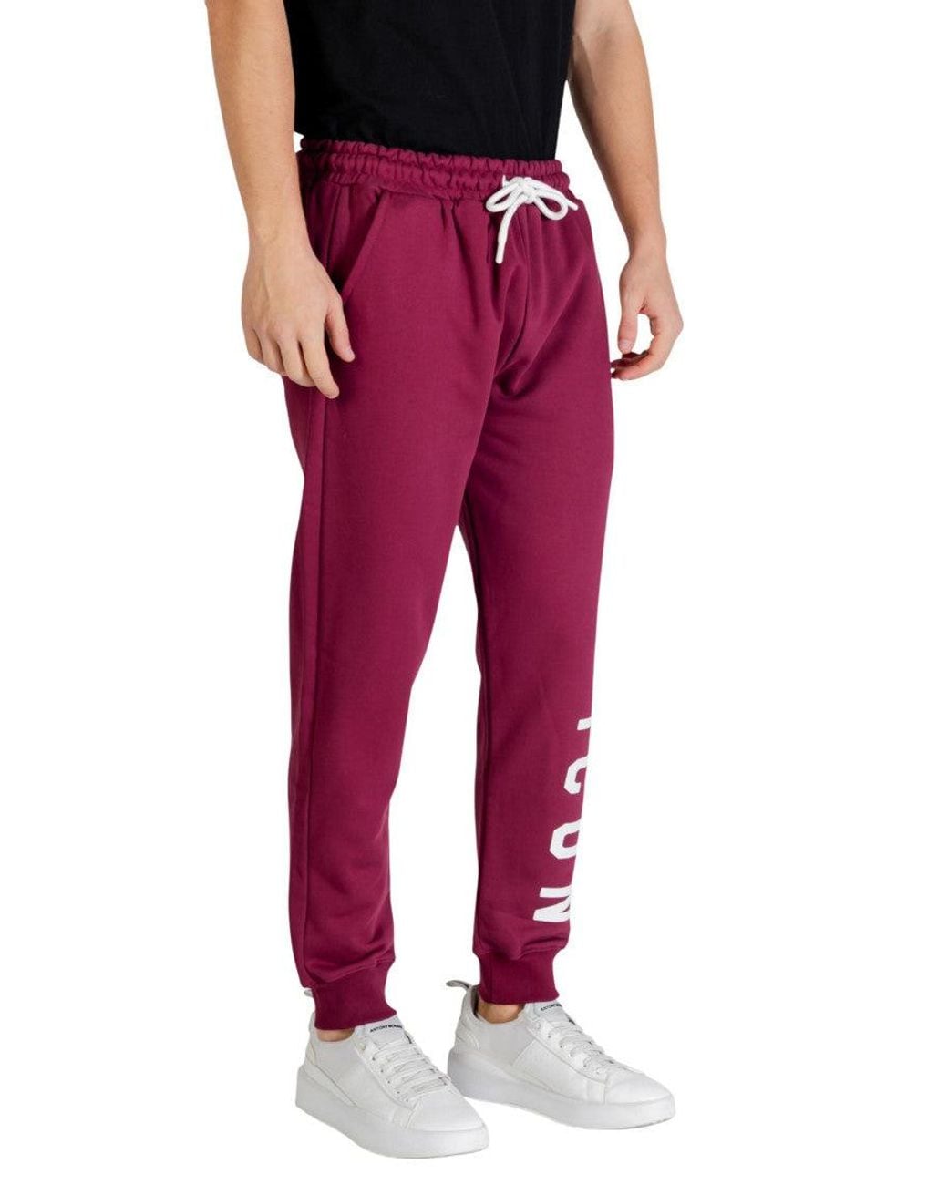 ICON DENIM Red Drawstring Joggers for men