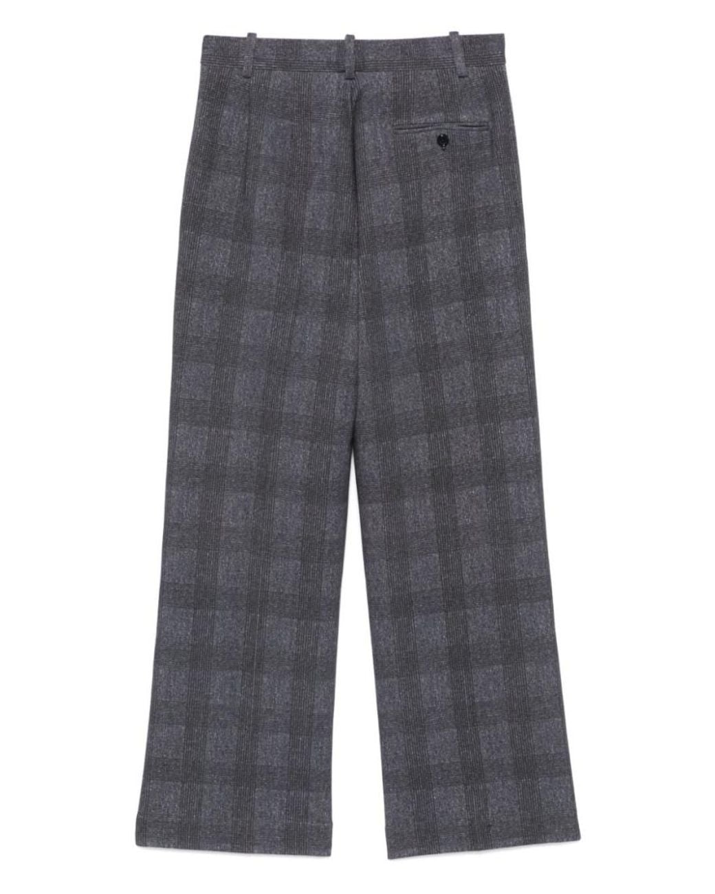 Circolo 1901 Gray Checked Trousers