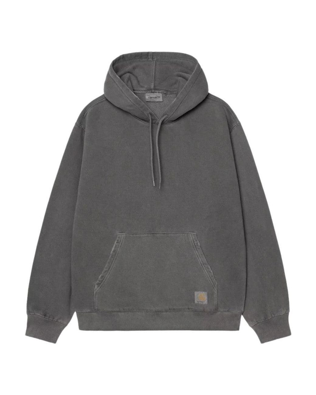 Carhartt Gray Logo Cotton Hoodie for men