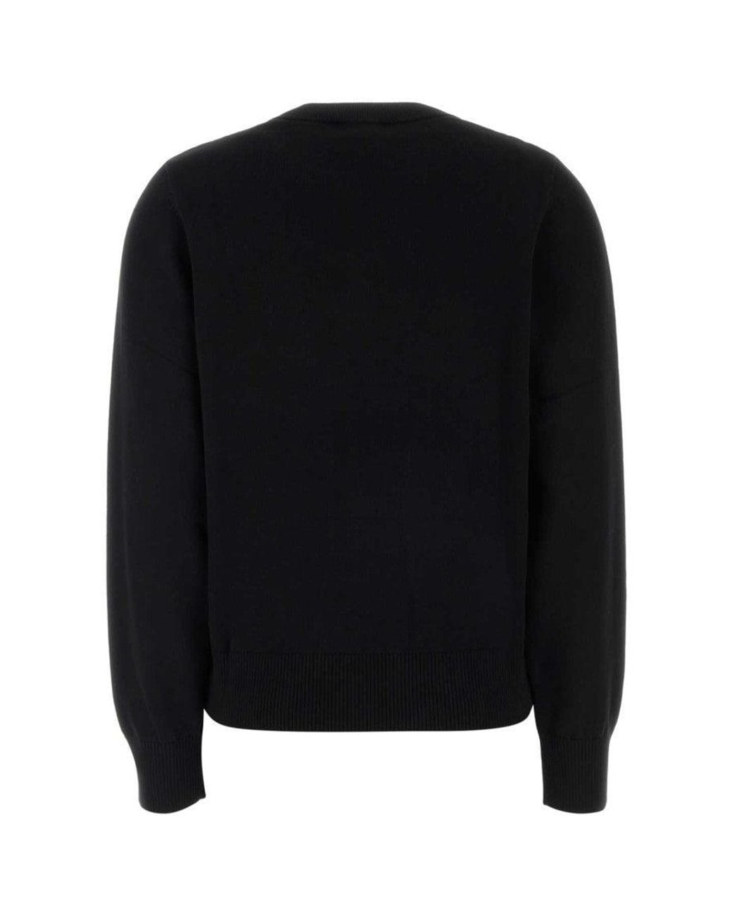 Ganni Black Graphic Crew Neck Sweatshirt