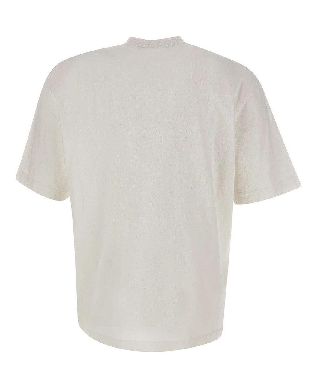 Stone Island White Regular Logo T-Shirt for men