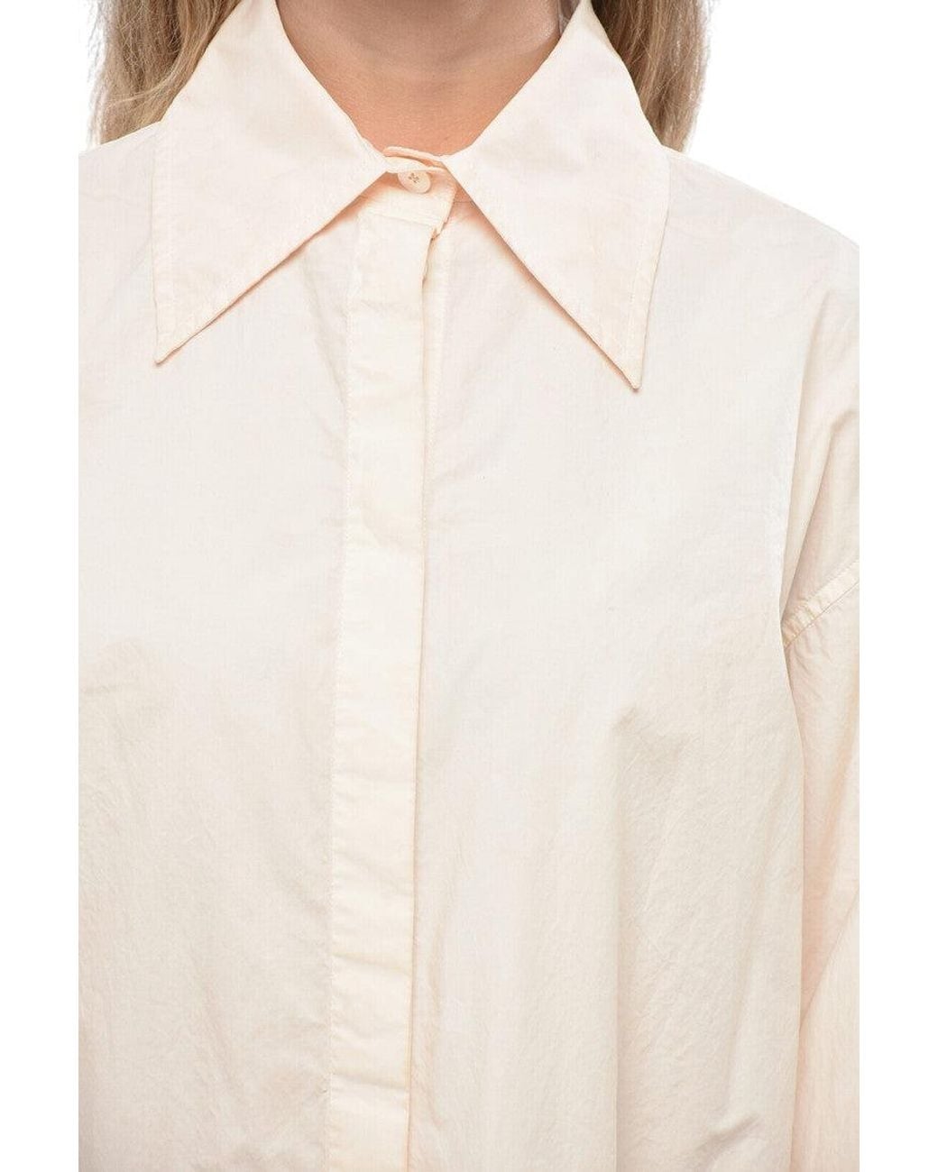 Quira Natural Light Oversized Solid Shirt
