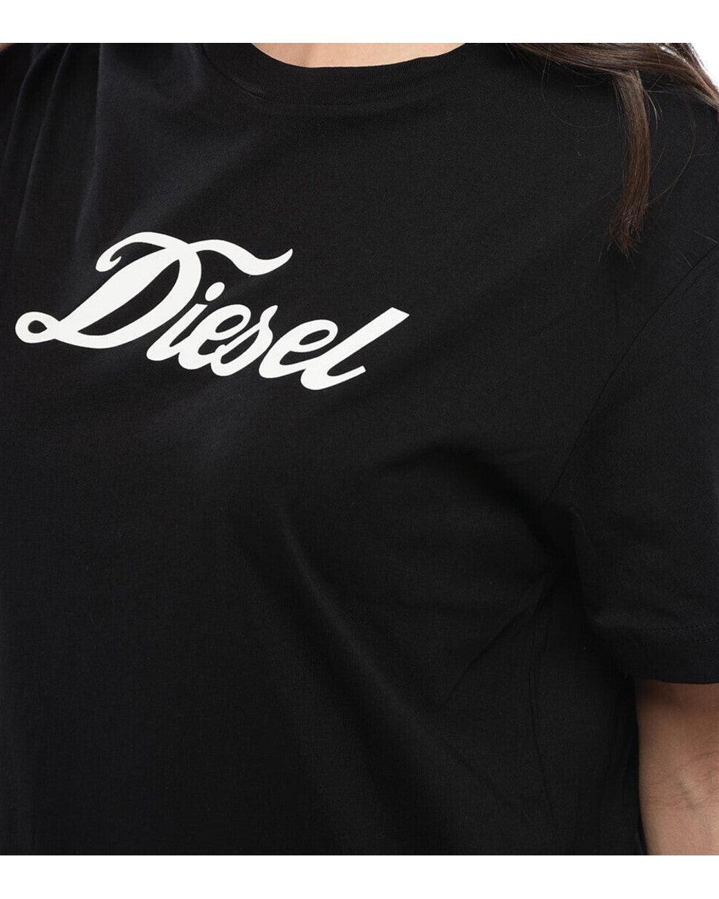 DIESEL Black Logo Crew Neck Mini Dress