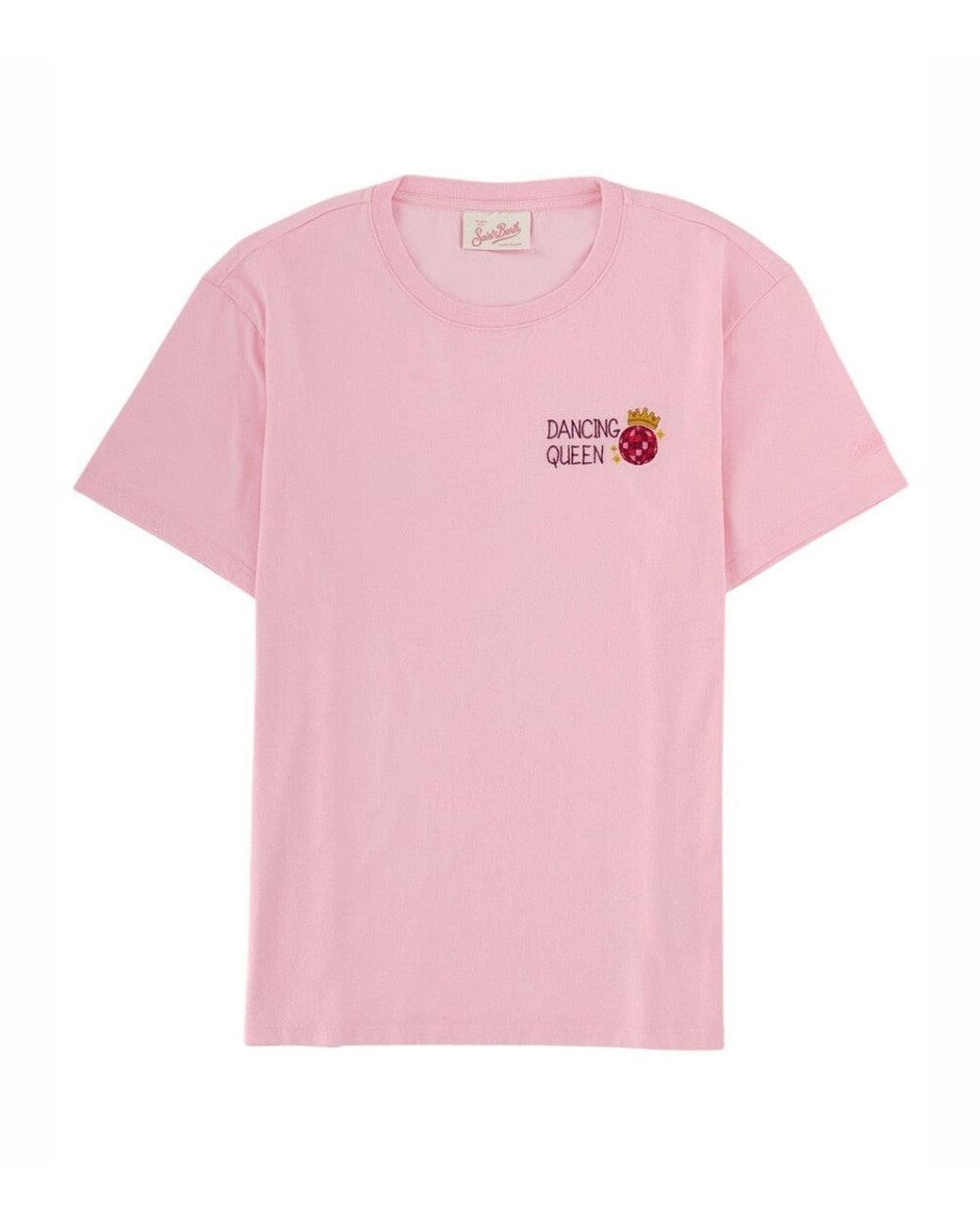 Mc2 Saint Barth Pink Graphic Crew Neck T-Shirt