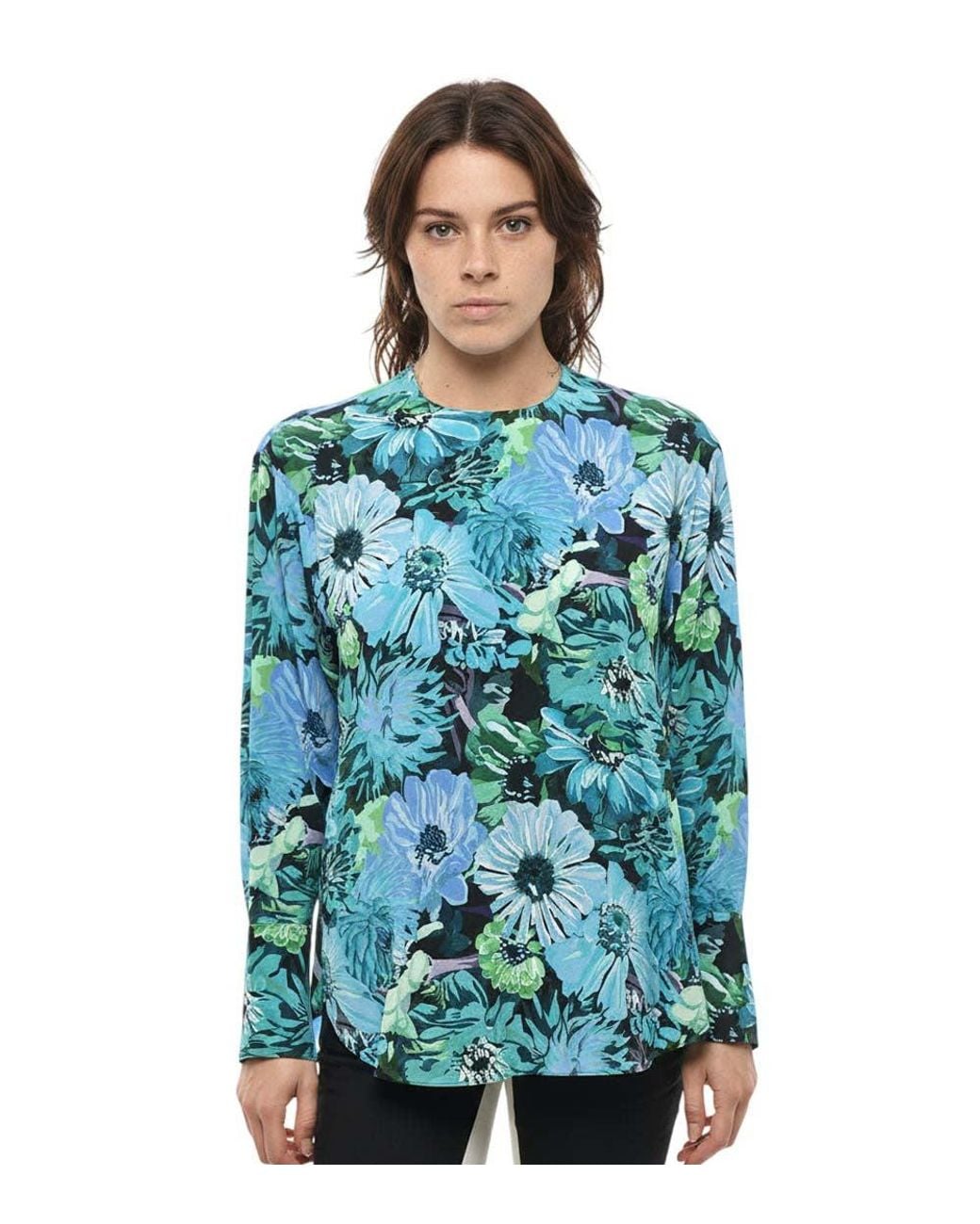 Stella McCartney Blue Crew Neck Top