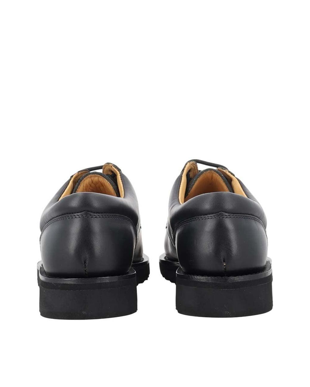 Paraboot Black Leather Lace Ups Shoes for men