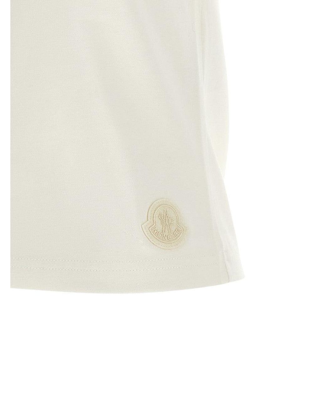 Moncler White Graphic Print T-Shirt