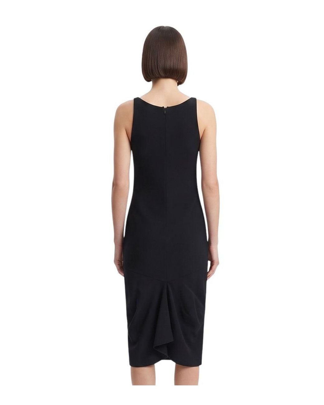 Jacquemus Black Scoop Neck Midi Dress