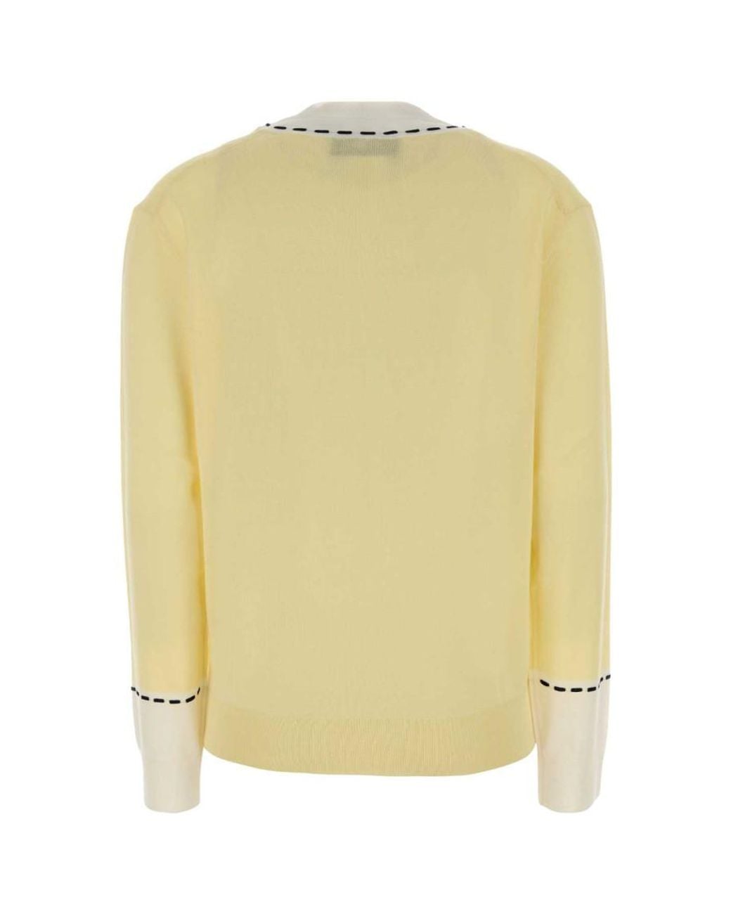 Fendi Yellow V Neck Sweater