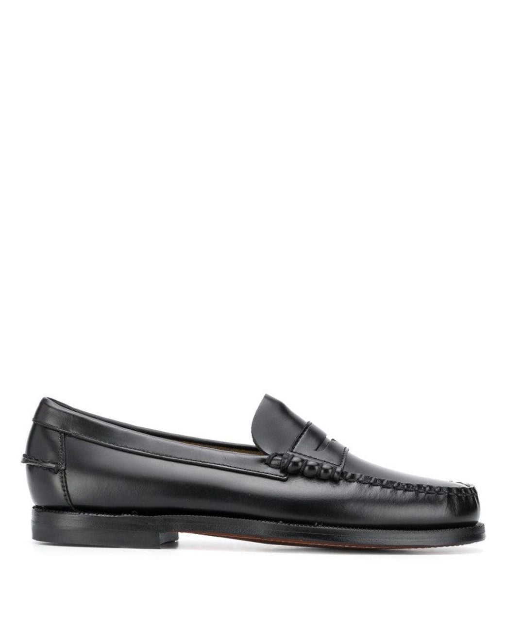 Sebago Gray Leather Loafers