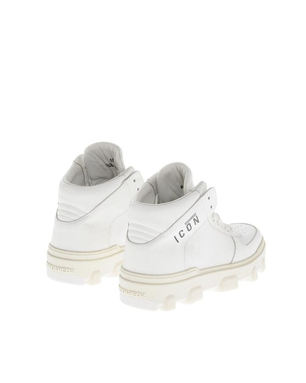 DSquared² White High-Top Leather Sneakers