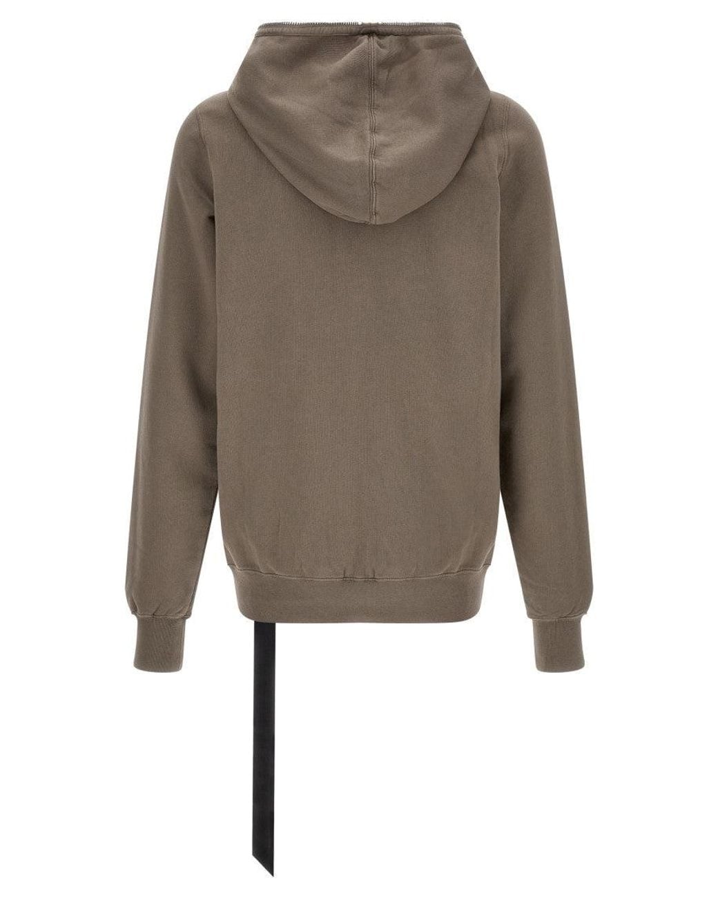 Rick Owens Brown Taupe Zip-Up Hoodie for men