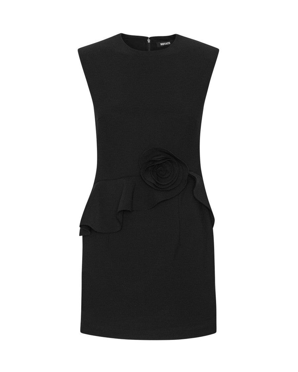 ROTATE BIRGER CHRISTENSEN White Round Neck Mini Dress