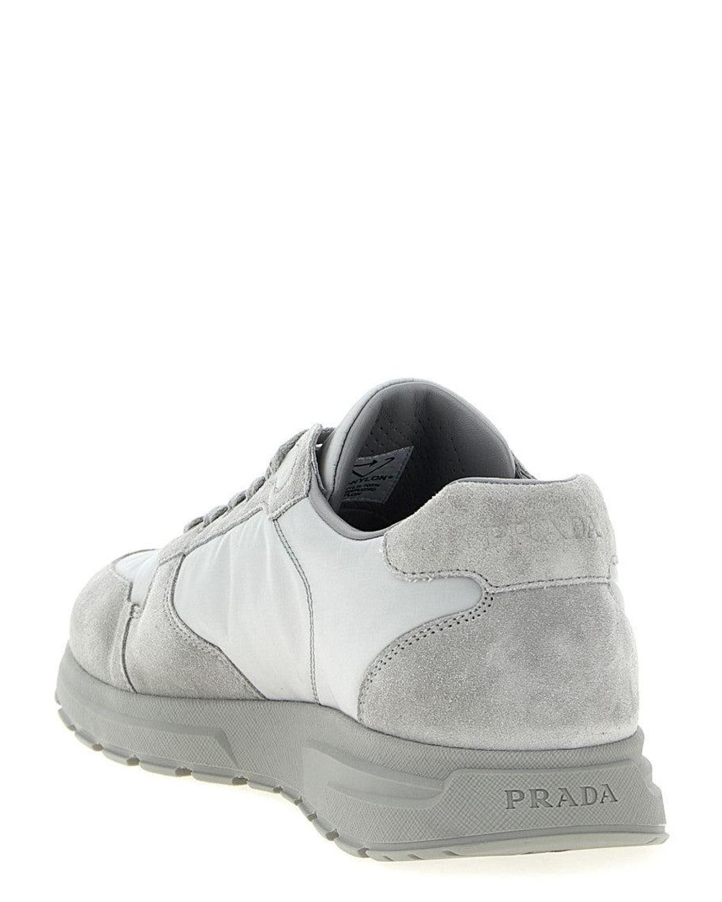 Prada Gray Prax Sneakers for men
