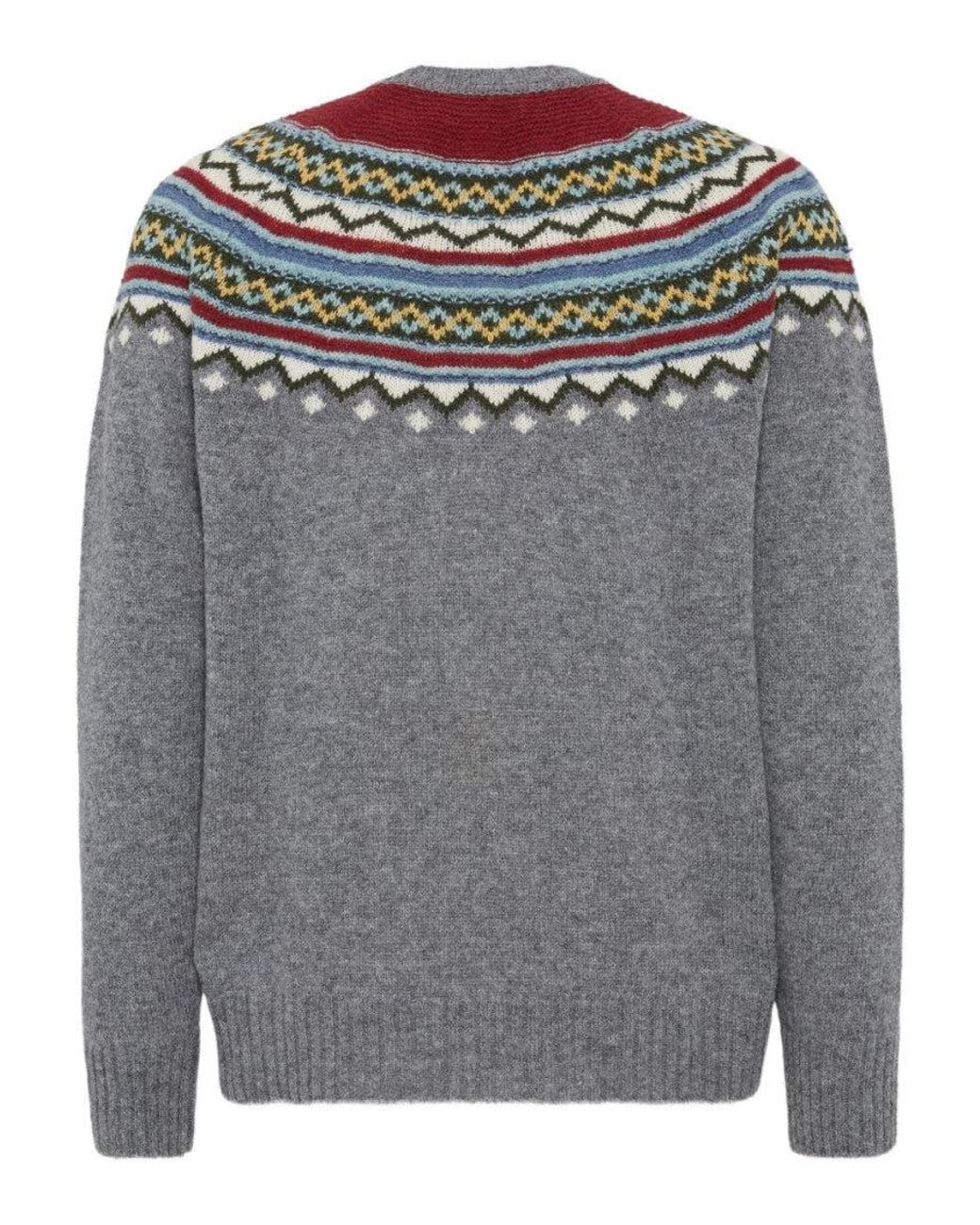 DSquared² Gray Intarsia Sweater for men