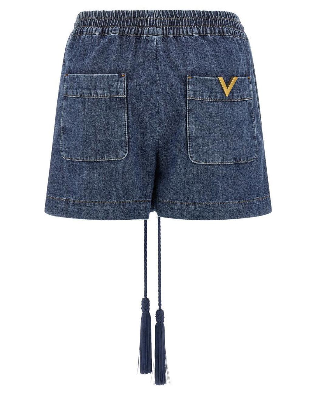 Valentino Blue Vgold Shorts