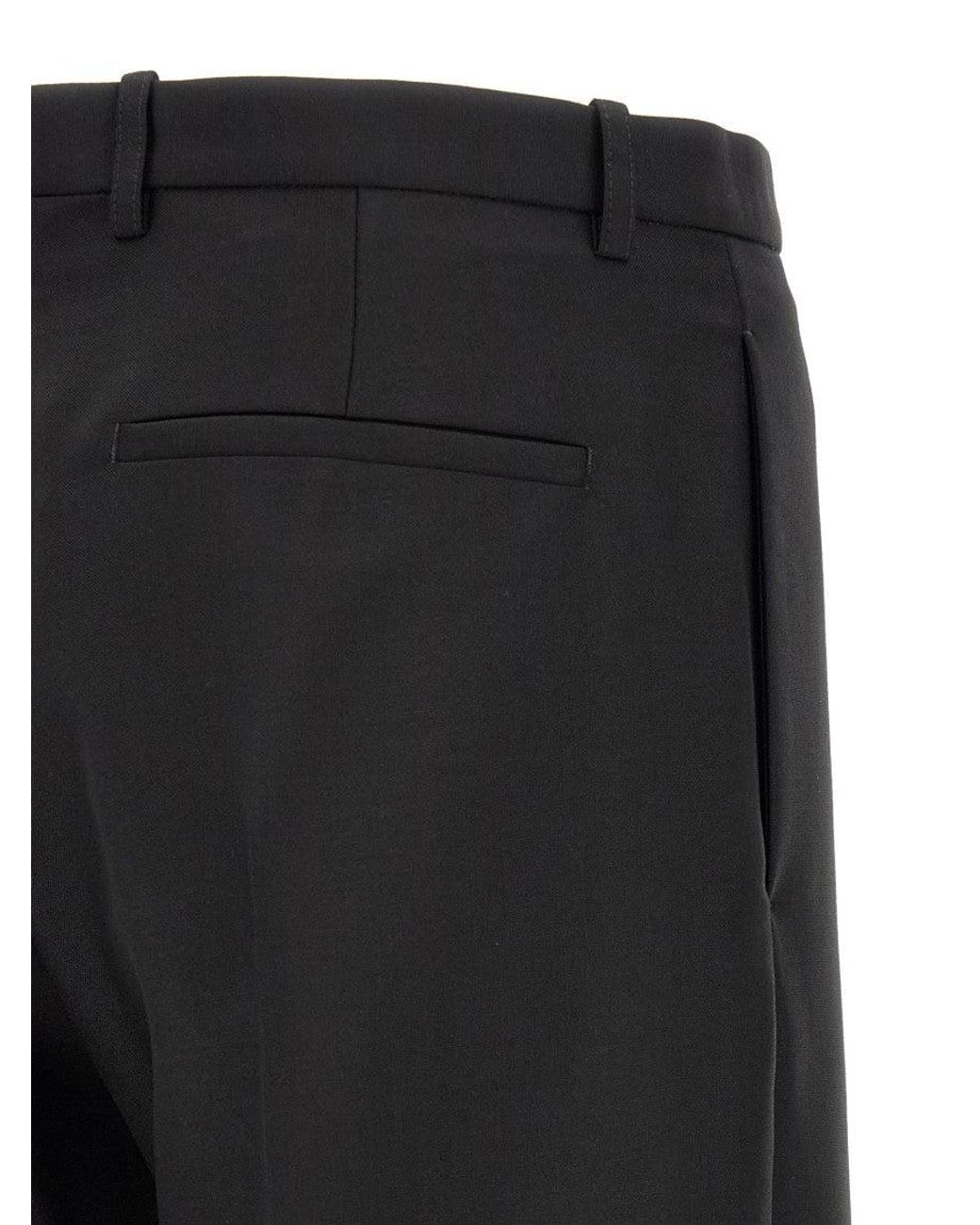 Jil Sander Black Straight Flat Front Pants for men
