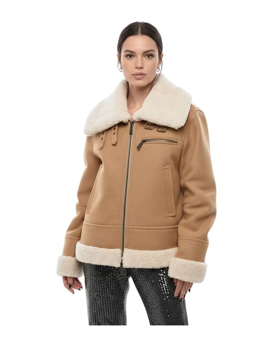 DSquared² Natural Solid Shirt Collar Jacket