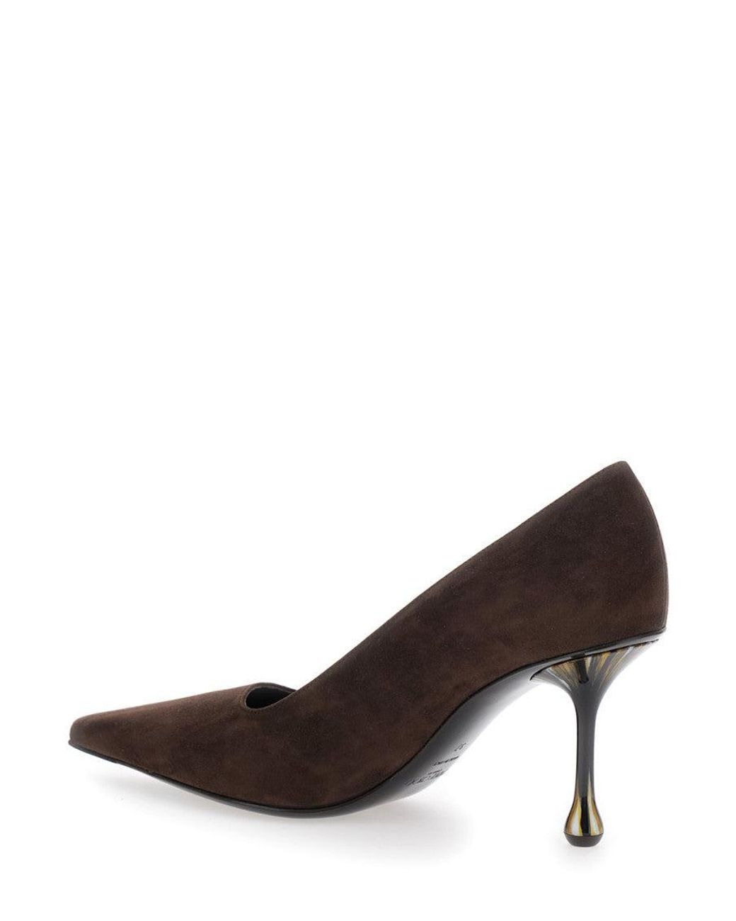 Jimmy Choo Brown Dark Slip On Pumps