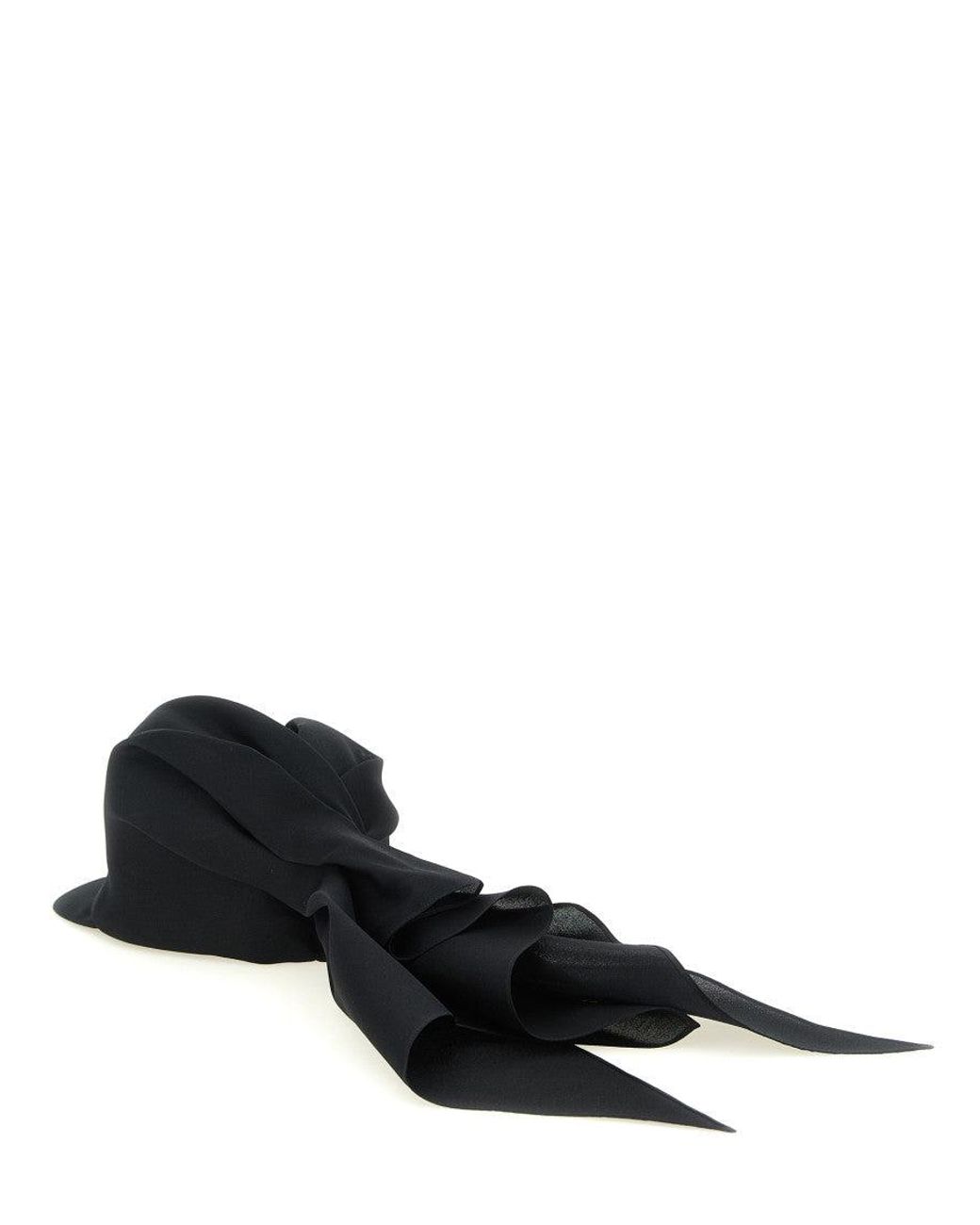 Balenciaga Black Sculptural Silk Hat