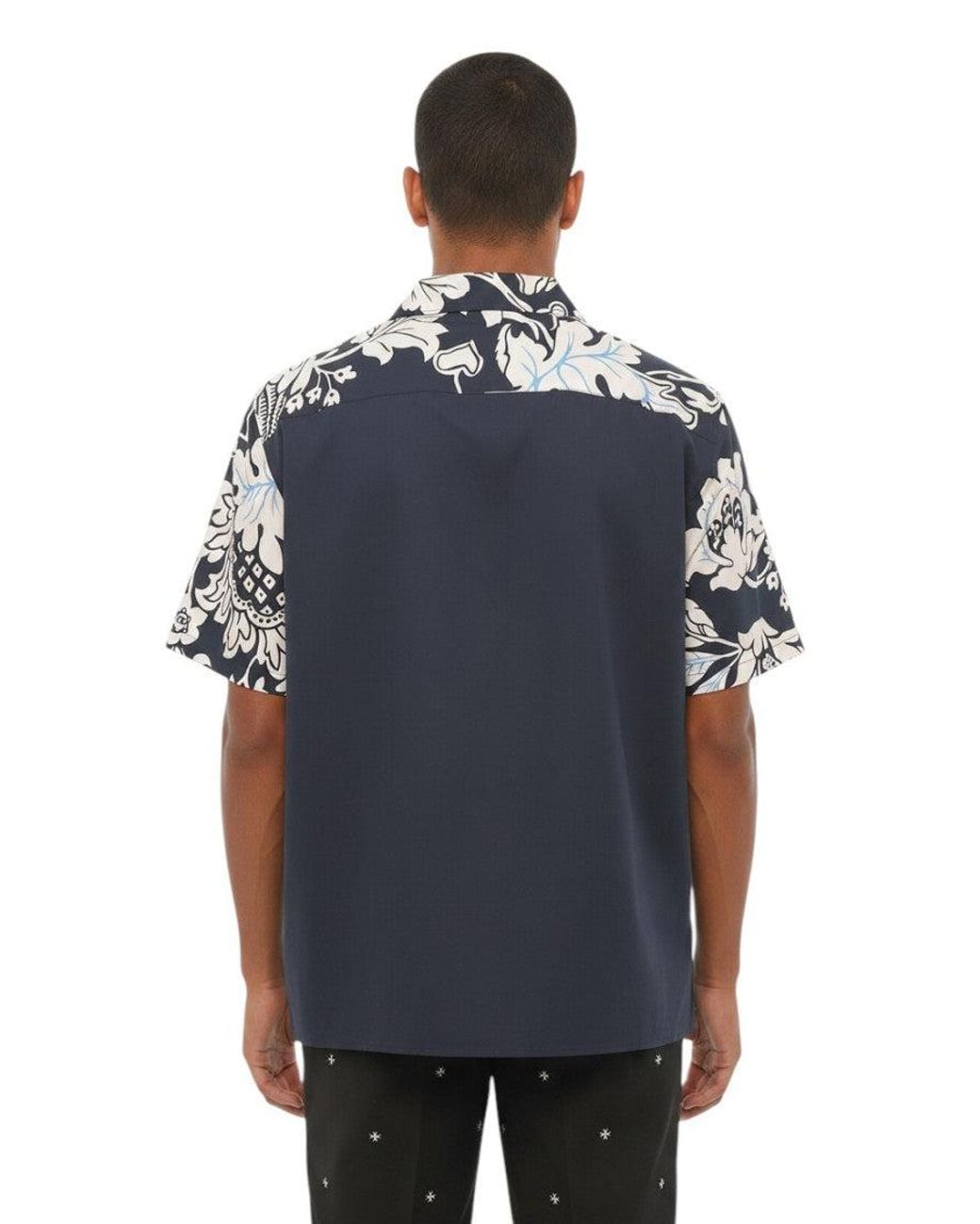 Neil Barrett Black Dark Loose Printed Shirt for men