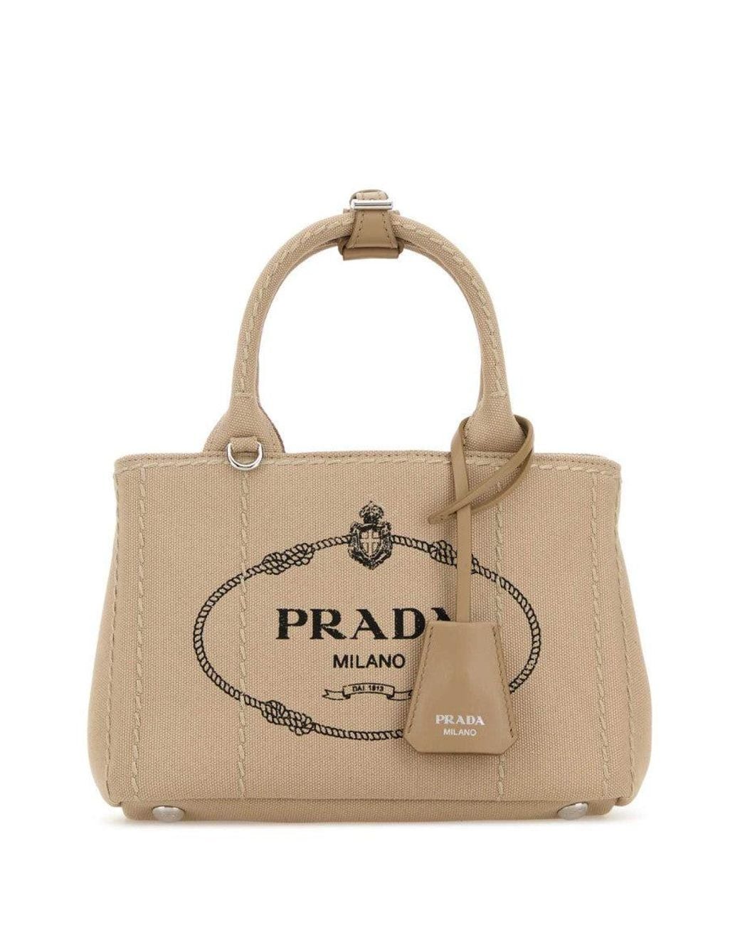 Prada Natural Logo Mini Tote