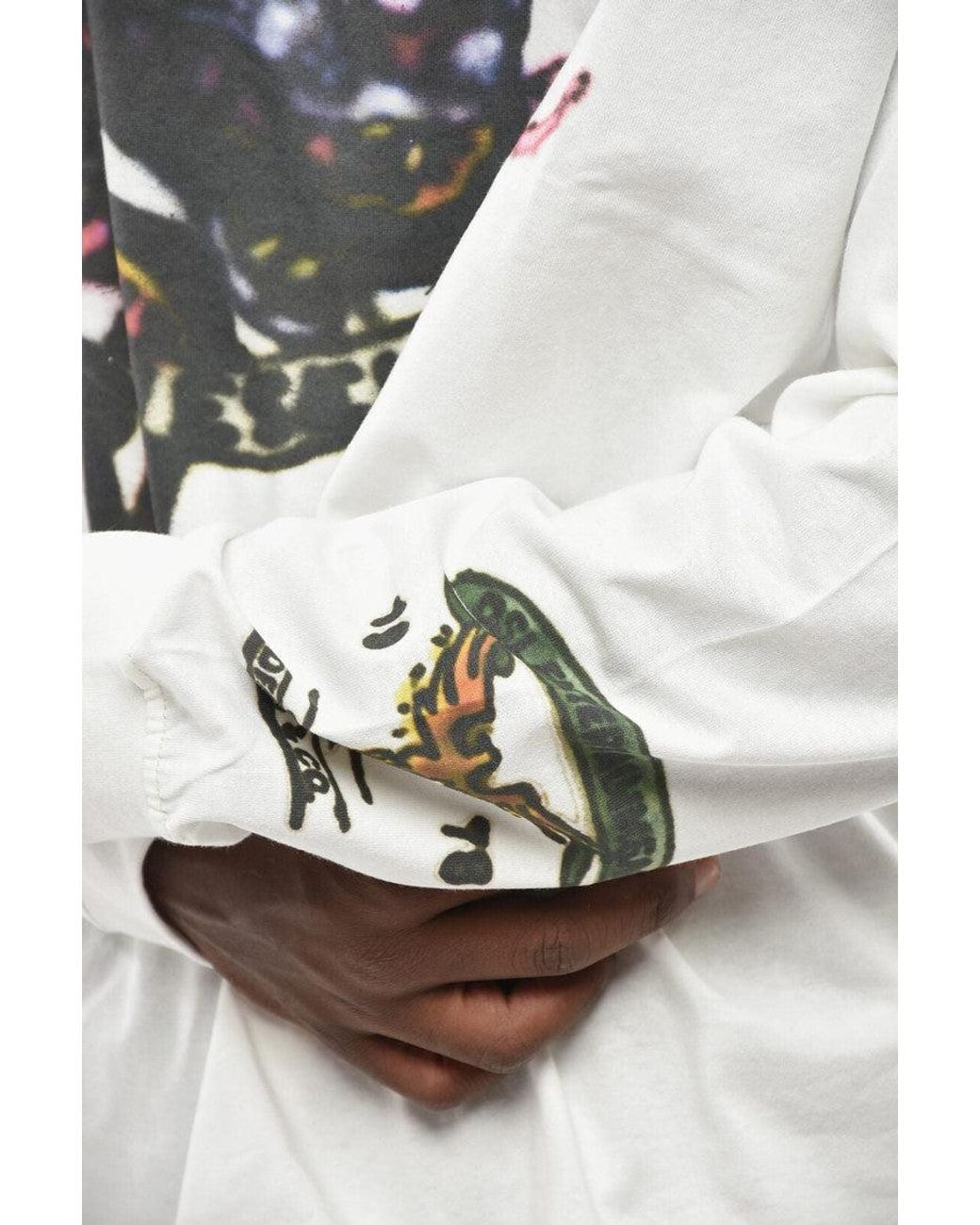 DIESEL White Graphic Print T-Shirt for men