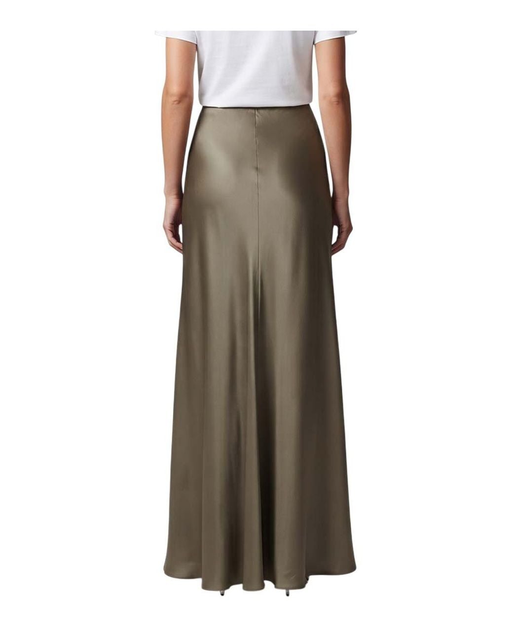 Ralph Lauren Green Solid Ankle Length Skirt
