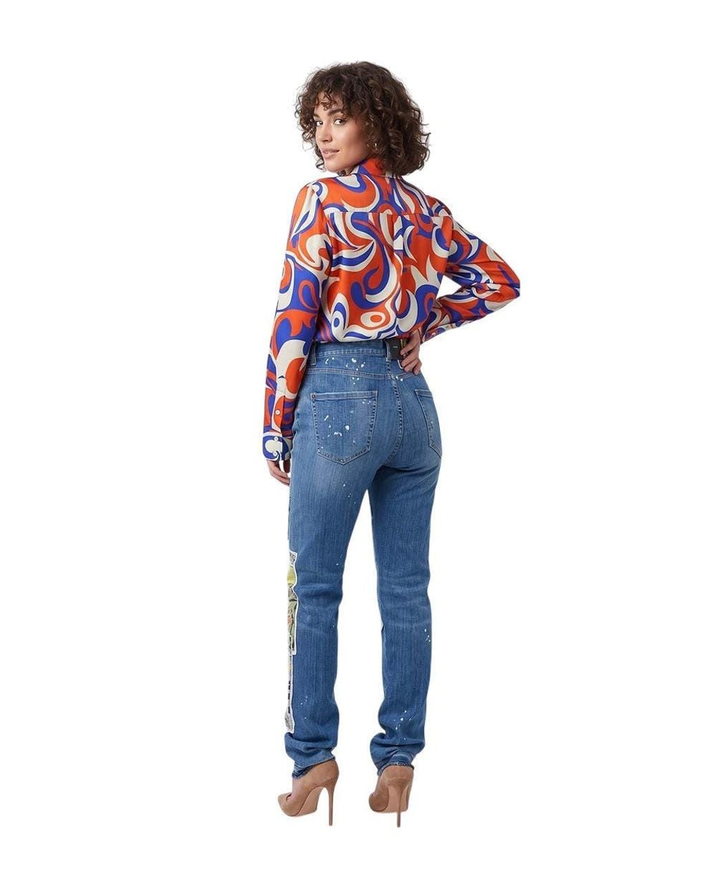 DSquared² Blue Straight Mid Rise Jeans