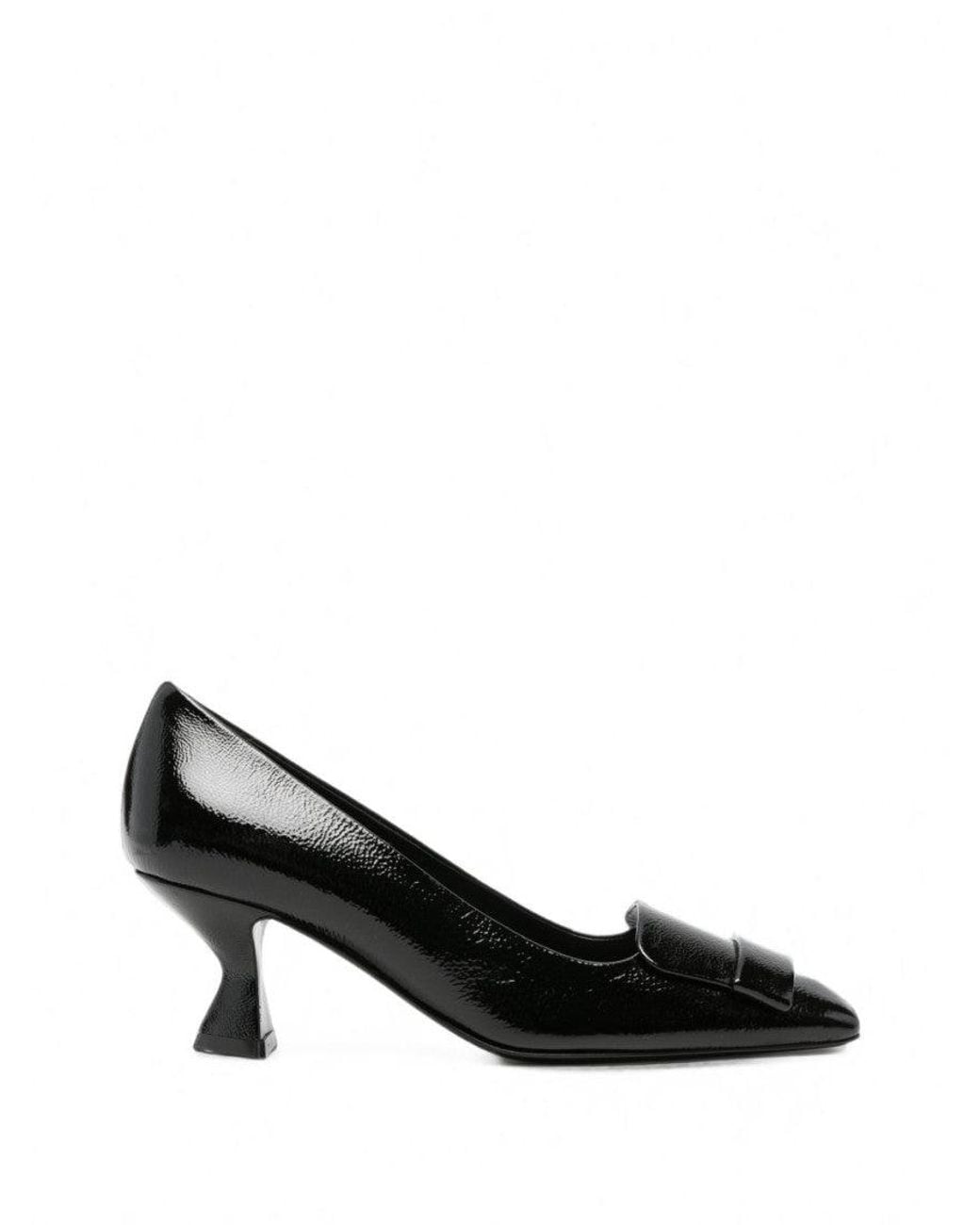 Sergio Rossi Black Buckle-Detail Pumps