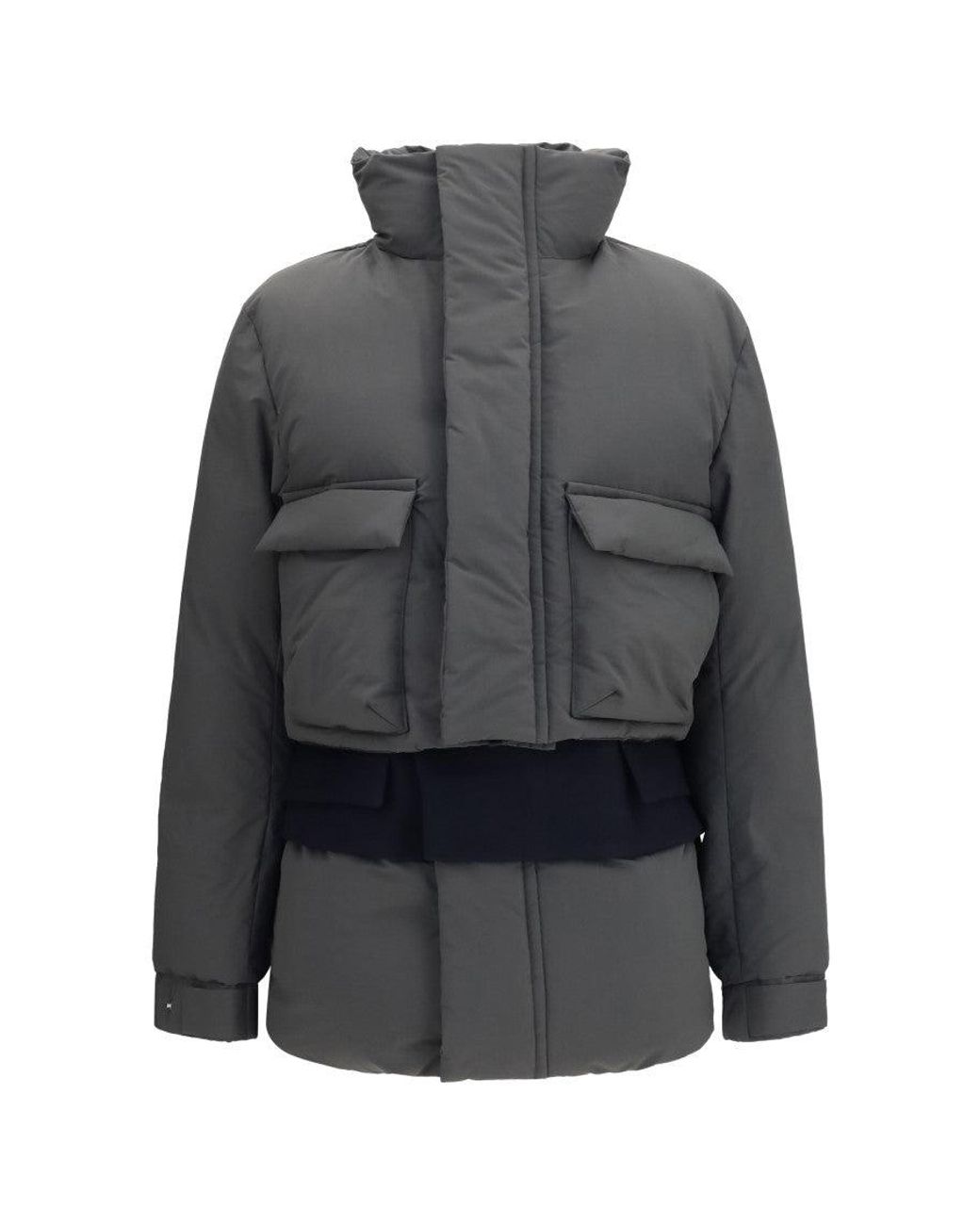 Sacai Gray Mock Collar Jacket