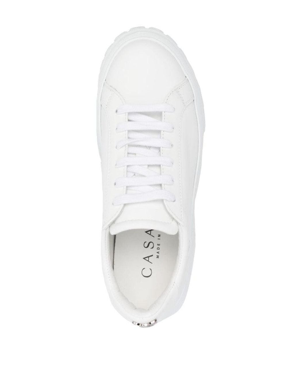 Casadei White Leather Sneakers